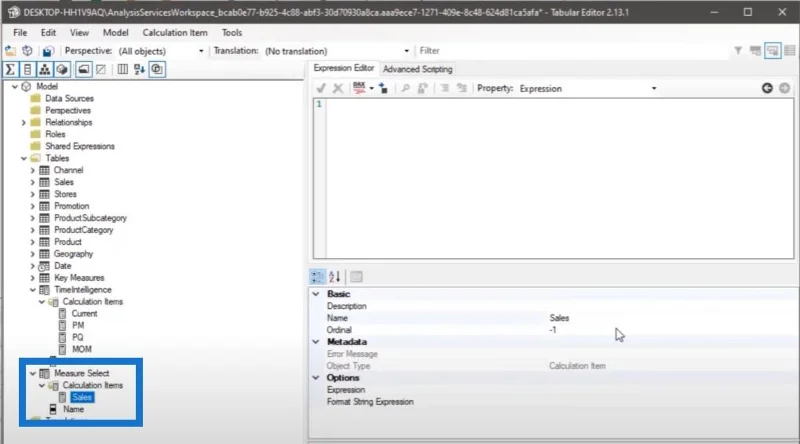 Use el editor tabular para crear grupos de cálculo en LuckyTemplates