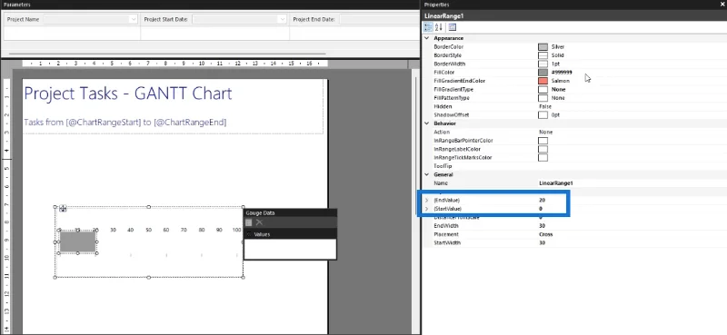Cipta Carta Gantt Dalam LuckyTemplates Report Builder