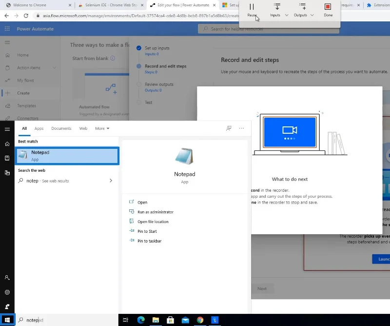 Kuasa Automate Aliran UI: Penciptaan Dan Persediaan