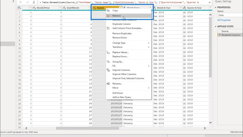 Mencipta Jadual Tarikh Dalam LuckyTemplates