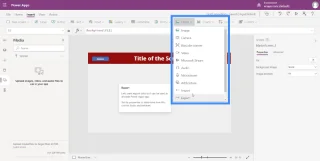 Imej PowerApps Digabungkan Dengan Pen, Kamera Dan Muat Naik Input Foto