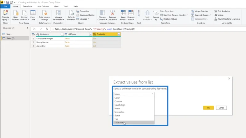 Cipta Senarai Terhad Dalam Power Query – Tutorial Editor Pertanyaan