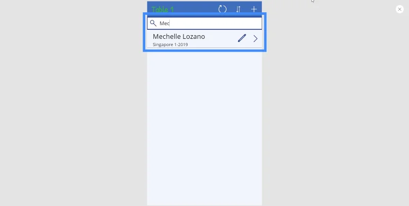 PowerApps-Suchfeld: Interaktive Suche