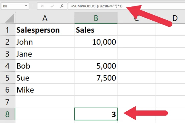 5 Cara Cara Mengira Sel Bukan Kosong Dalam Excel: Langkah Demi Langkah