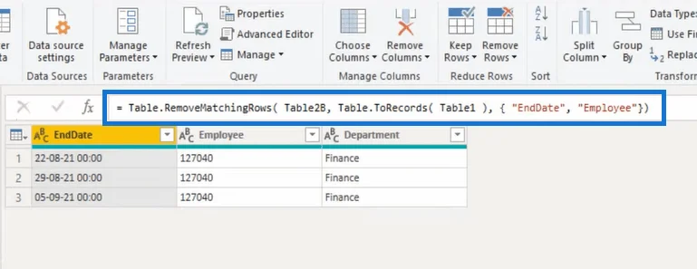 Comparaison de tables dans Power Query | Tutoriel LuckyTemplates