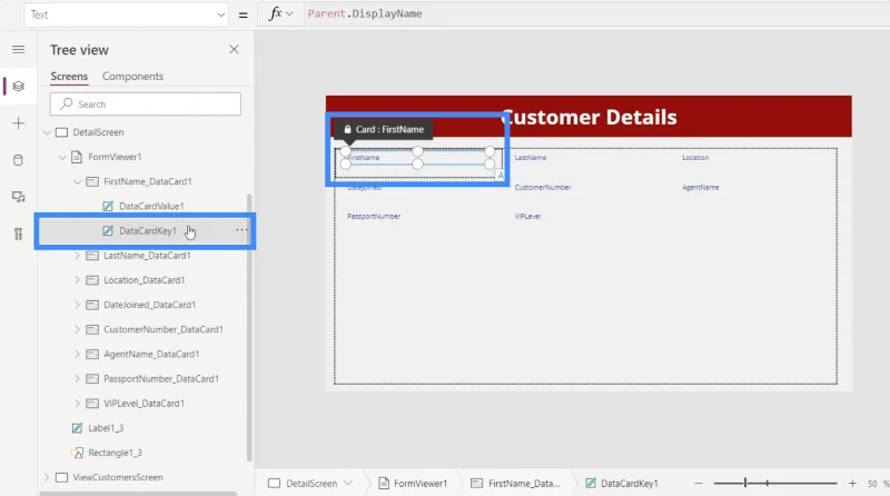 Skrin Butiran MS Power Apps Dan Skrin Borang
