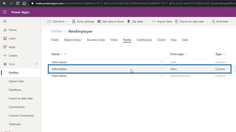 Borang PowerApps: Menambah Dan Mengubah Suai Medan