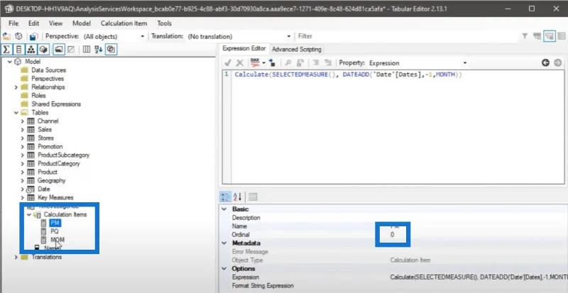 Use el editor tabular para crear grupos de cálculo en LuckyTemplates