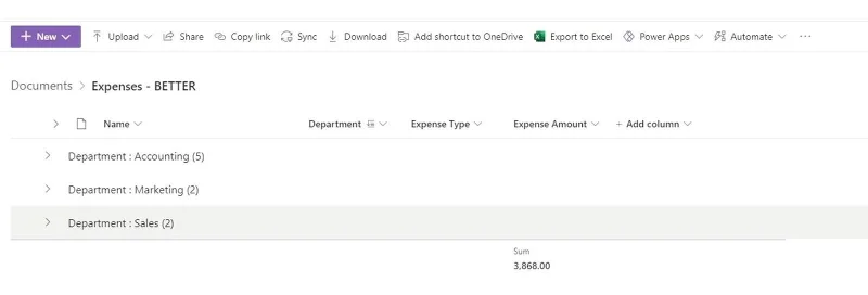 มุมมอง MS SharePoint |  การสร้างและการบันทึก