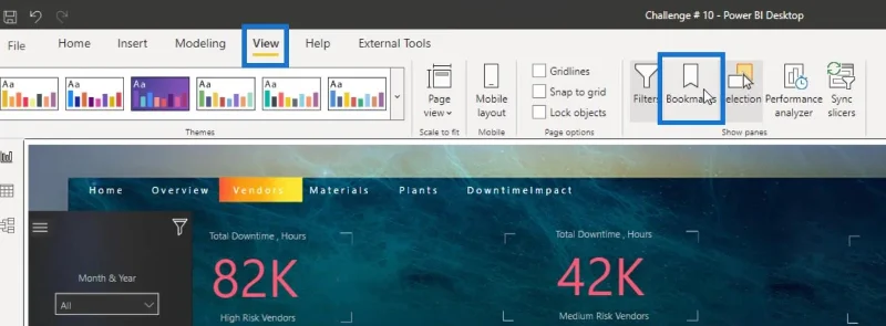 Report interattivi di LuckyTemplates: navigazione e segnalibri