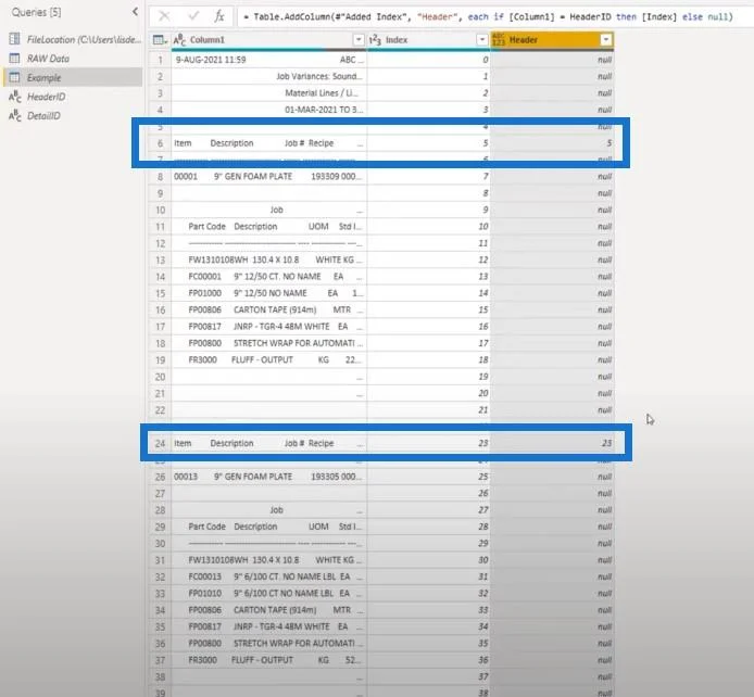 Tutorial Microsoft Power Query Mengenai Cara Membetulkan Isu Lebar Lajur Tetap Campuran