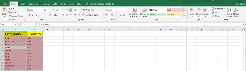 Mencari Percanggahan Dalam Excel – 5 Teknik Mudah Diterangkan