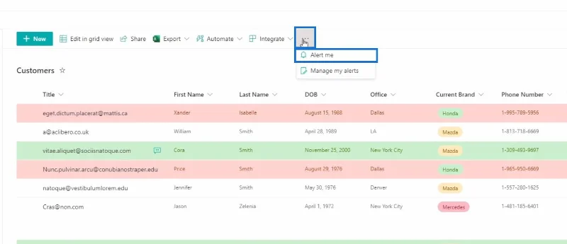 Platform SharePoint: Ciri Rangkaian Sosial