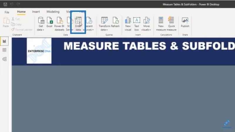 Création de tables de mesures et de sous-dossiers dans LuckyTemplates