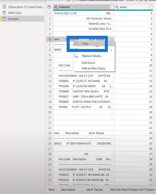 Tutorial Microsoft Power Query Mengenai Cara Membetulkan Isu Lebar Lajur Tetap Campuran