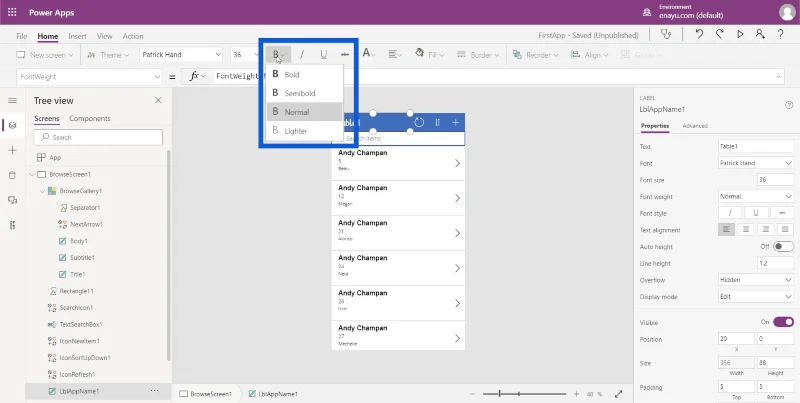 Asas Power Apps: Kefungsian Asas Dan Penyesuaian