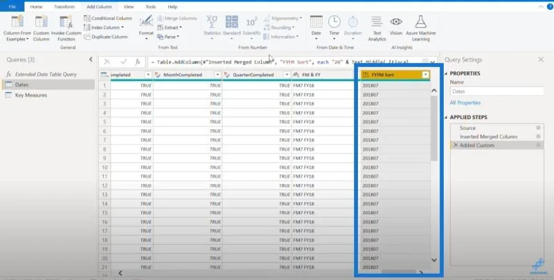 Menyusun Lajur Jadual Tarikh Dalam LuckyTemplates