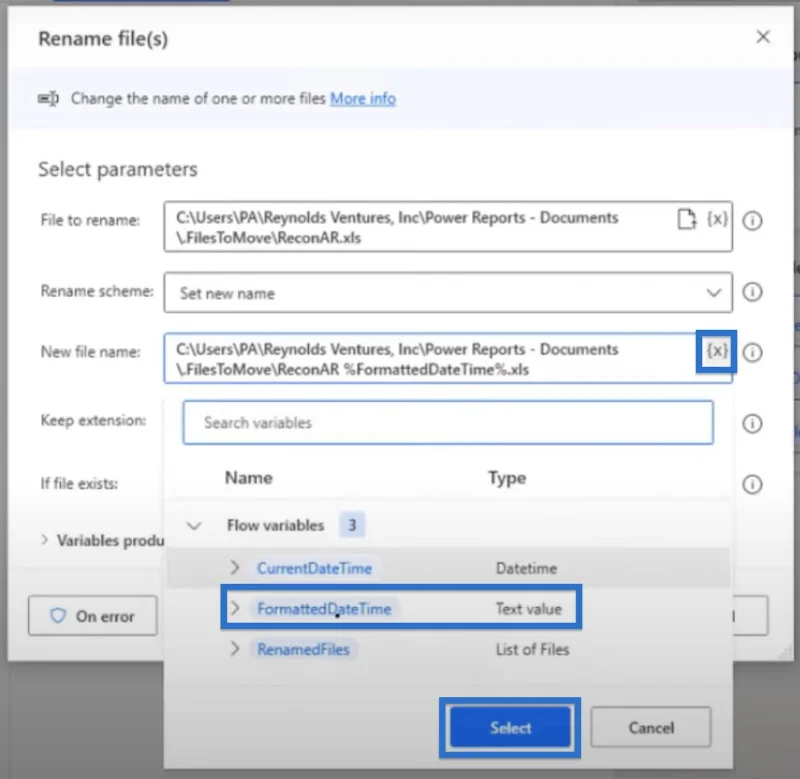 Tambahkan Tarikh Pada Nama Fail Dalam Desktop Power Automate
