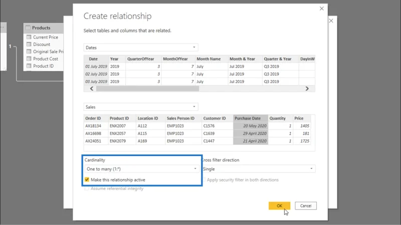 การเชื่อมต่อตารางข้อมูล – เคล็ดลับเกี่ยวกับความสัมพันธ์ของ LuckyTemplates