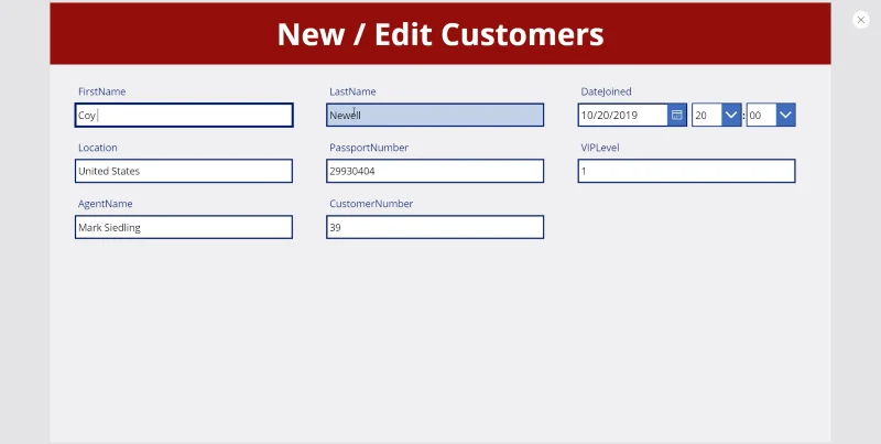 Skrin Butiran MS Power Apps Dan Skrin Borang