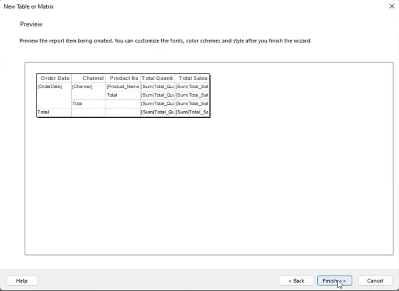 Buat Matriks Dalam LuckyTemplates Report Builder