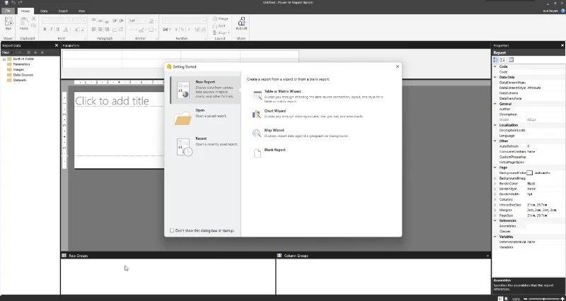 Buat Laporan Kosong Menggunakan LuckyTemplates Report Builder
