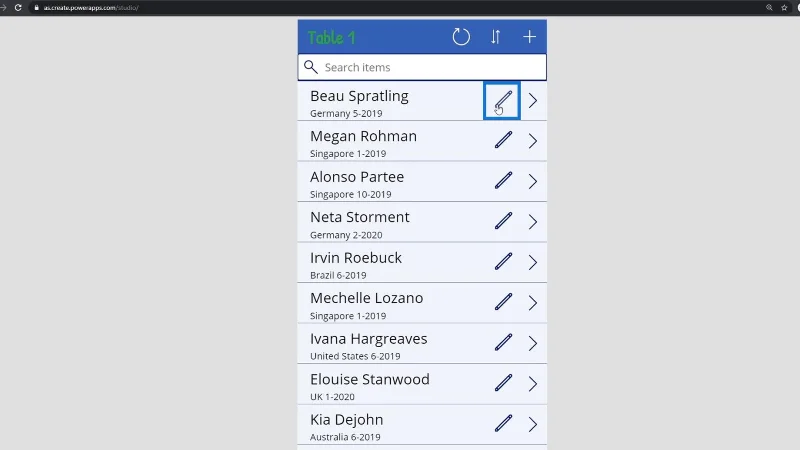 Gambaran Keseluruhan Konteks Navigasi PowerApps