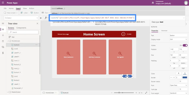 Fungsi Pelancaran PowerApps: Cara Melancarkan Perkhidmatan Lain Dari Apl Anda