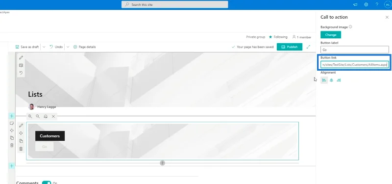 Menambah Navigasi Senarai SharePoint