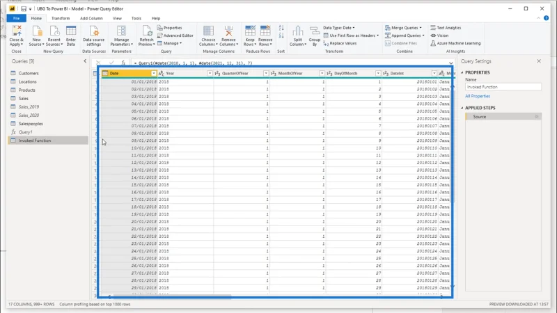Mencipta Jadual Tarikh Dalam LuckyTemplates