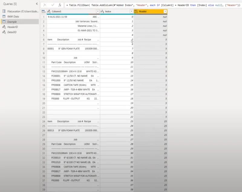 Tutorial Microsoft Power Query Mengenai Cara Membetulkan Isu Lebar Lajur Tetap Campuran