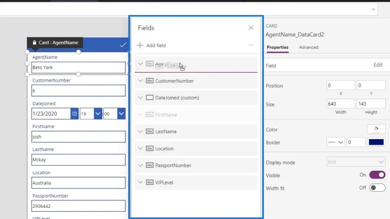Skrin PowerApps: Mengedit Dan Mengemas kini