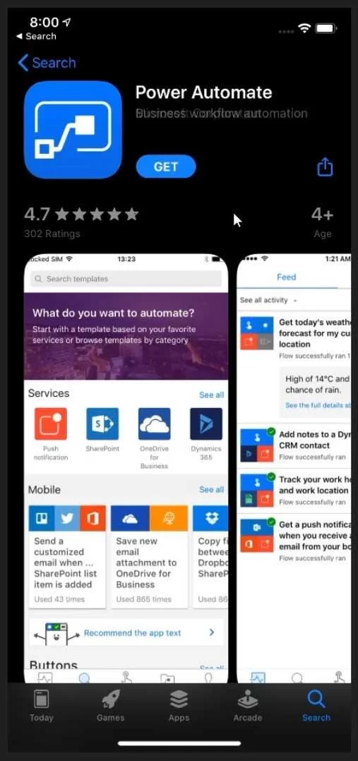 Power Automate Mobile App |  Fließt in Ihrem Telefon