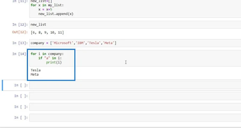 Senarai Python Dan Untuk Gelung Dalam LuckyTemplates