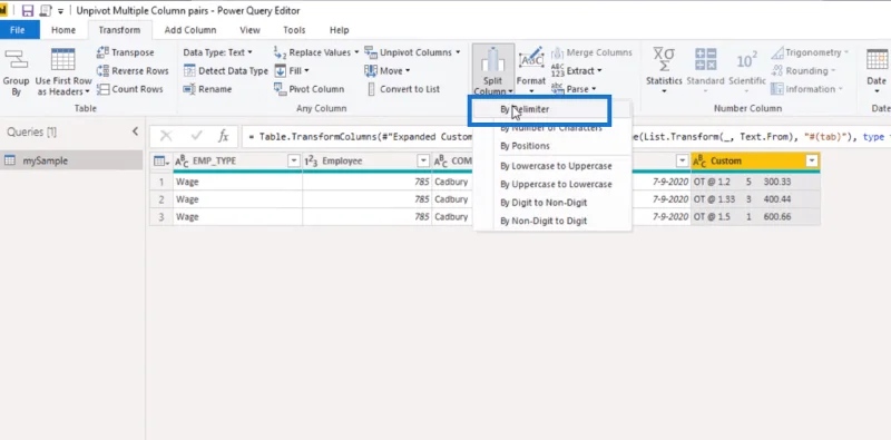 Lajur Unpivot LuckyTemplates – Tutorial Power Query