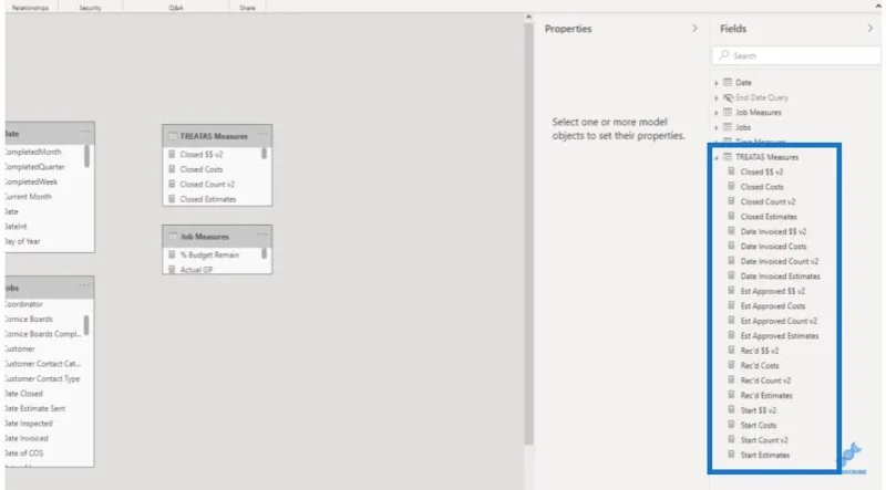 Création de tables de mesures et de sous-dossiers dans LuckyTemplates
