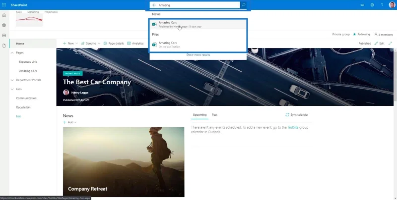 Fungsi Carian SharePoint