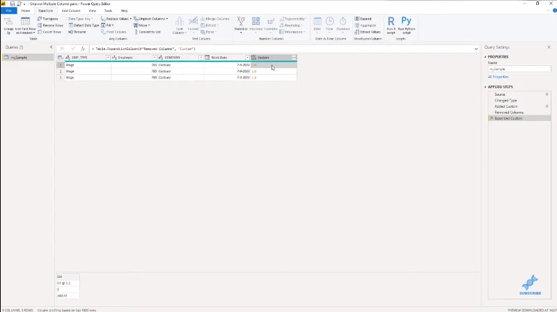 Lajur Unpivot LuckyTemplates – Tutorial Power Query