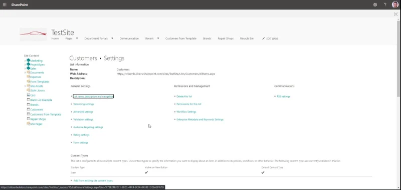 Sejarah Versi Dalam Senarai SharePoint