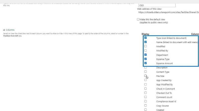 มุมมอง MS SharePoint |  การสร้างและการบันทึก