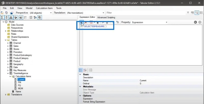 Use el editor tabular para crear grupos de cálculo en LuckyTemplates