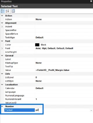 Cara Memformat Data Dalam Pembina Laporan