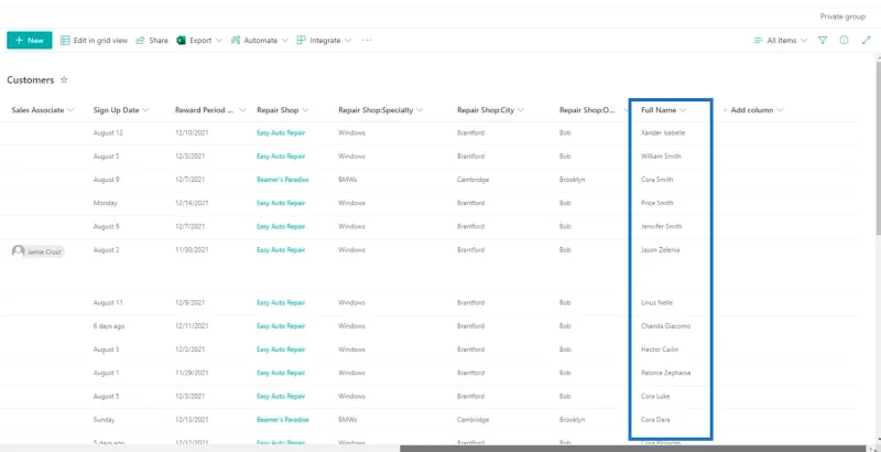มุมมองปฏิทินรายการ SharePoint
