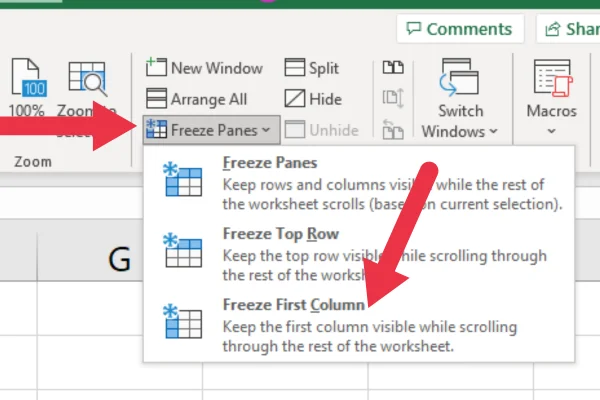 Excel'de Sütunlar Nasıl Kilitlenir – 6 Basit Adım