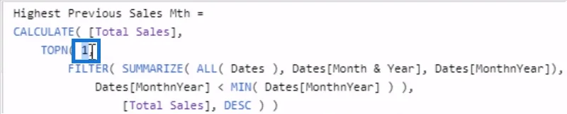 Bagaimana Untuk Membandingkan Jualan Semasa Dengan Bulan Terbaik Sebelumnya Dalam LuckyTemplates