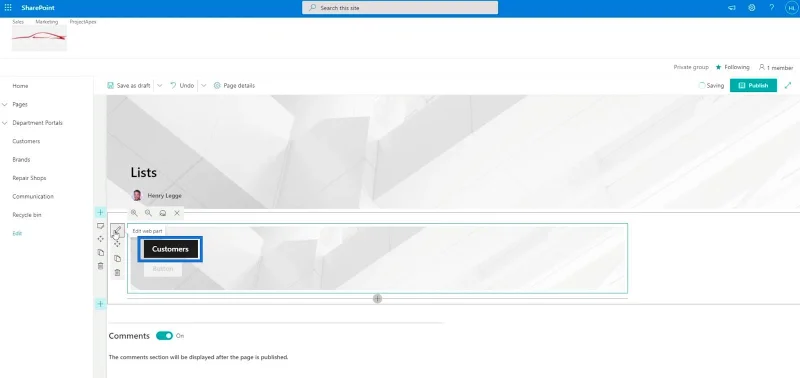 Menambah Navigasi Senarai SharePoint