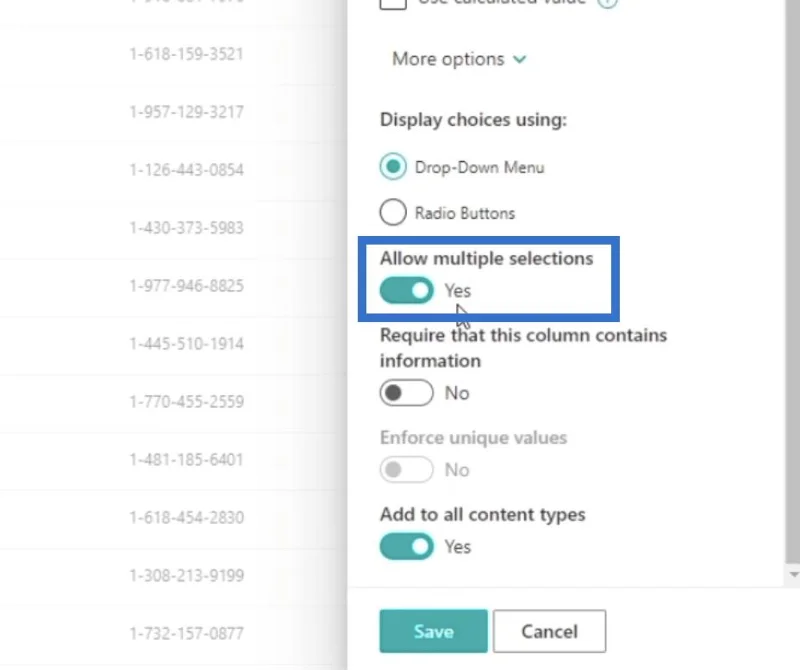 Menambah Medan Pilihan SharePoint Dalam Senarai