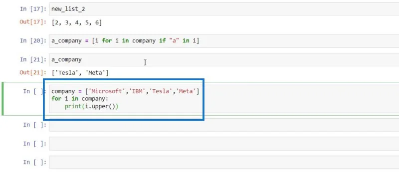 Senarai Python Dan Untuk Gelung Dalam LuckyTemplates