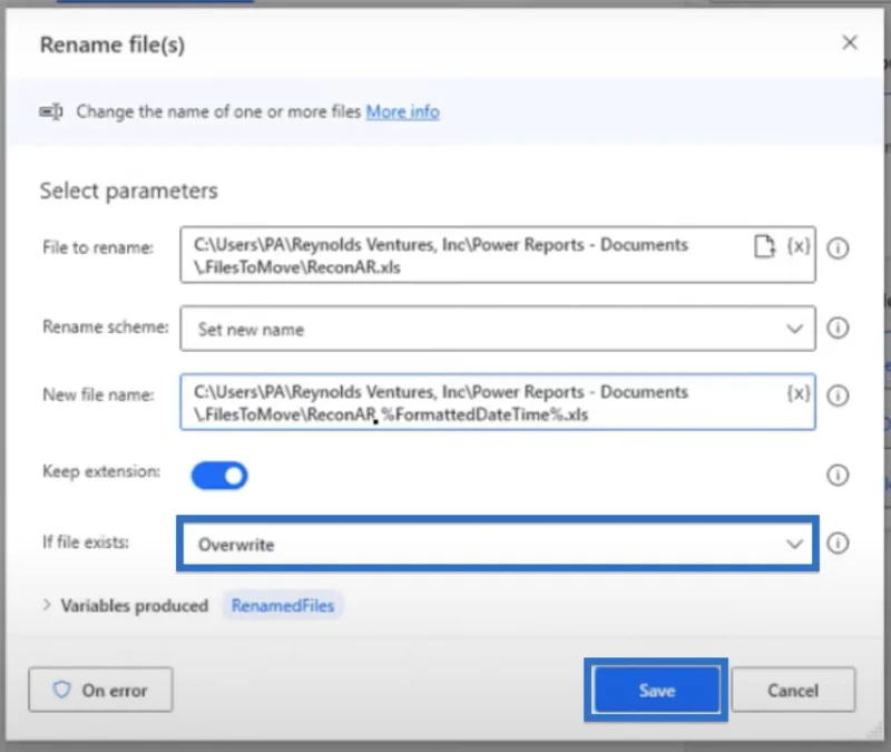 Tambahkan Tarikh Pada Nama Fail Dalam Desktop Power Automate