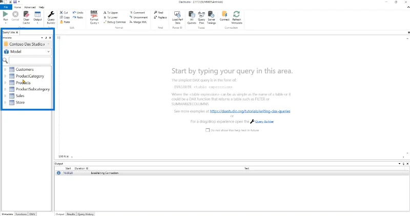 Sambungkan DAX Studio Kepada LuckyTemplates Dan SSAS